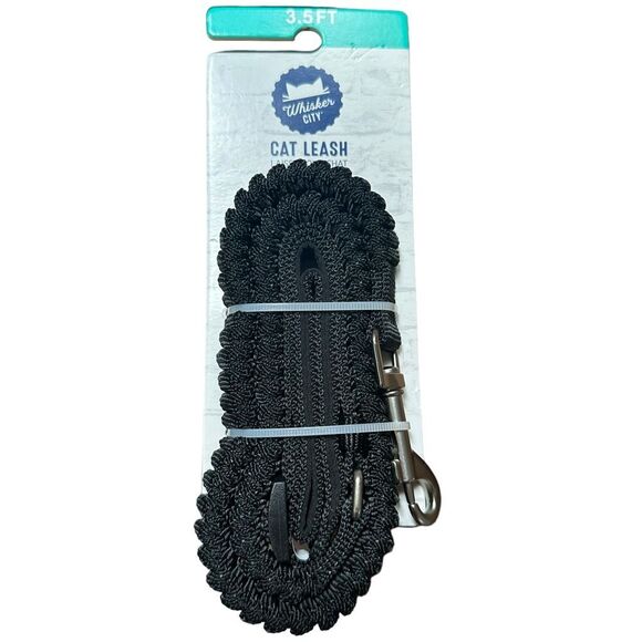 Whisker City Bungee Cat‎ Kitten Leash Black 3.5 ft Walking Outdoor - Picture 3 of 4